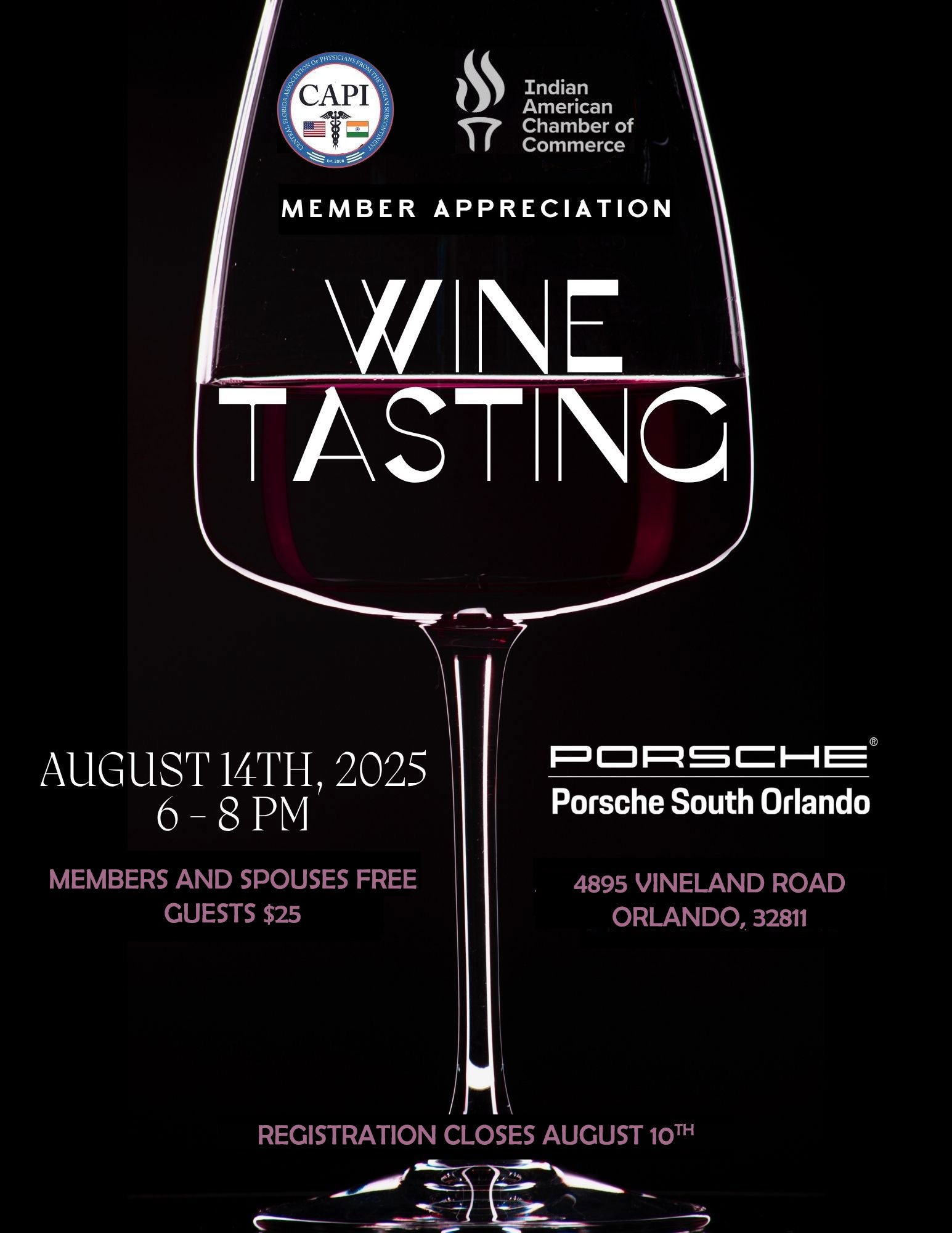 CAPI 2025 MEMBER APPERECIATION WINE TASTING EVENTS